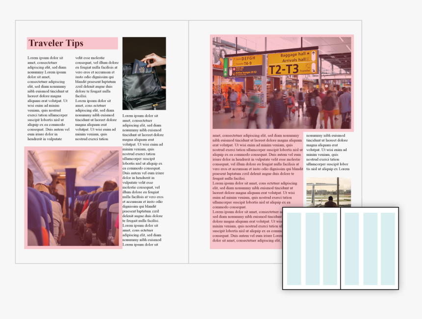 Magazines Layout Design - 2 Column Magazine Layout, HD Png Download, Free Download