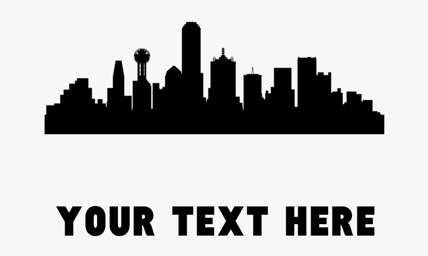 Dallas Skyline Silhouette, HD Png Download, Free Download
