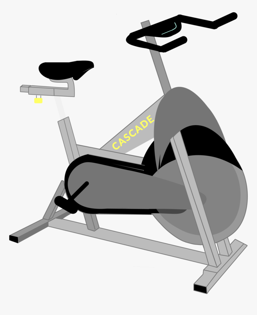 Cycling Clipart Spinning Class - Exercise Bike Png Cartoon, Transparent Png, Free Download