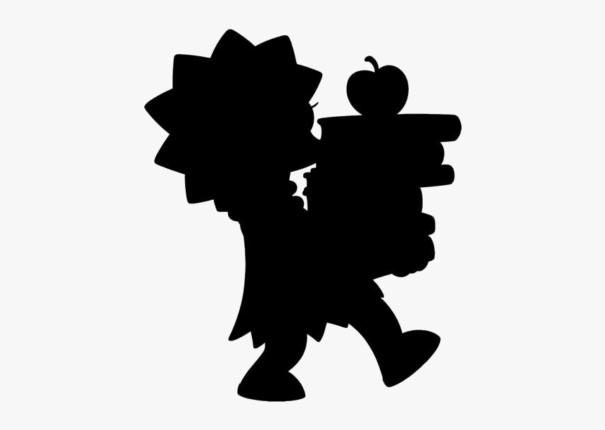 Lisa Simpson Png Black And White - Lisa Simpson Silhouette, Transparent Png, Free Download