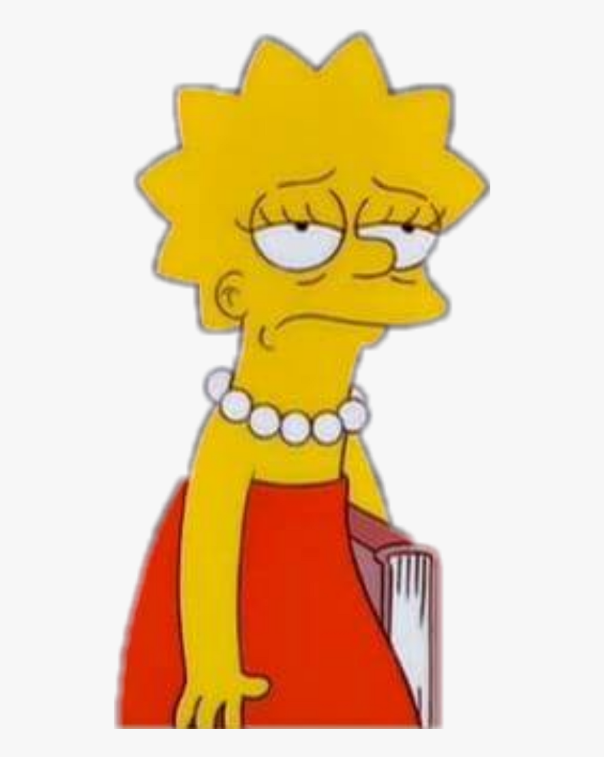 Transparent Tired Png - Sad Lisa Simpson Transparent, Png Download, Free Download