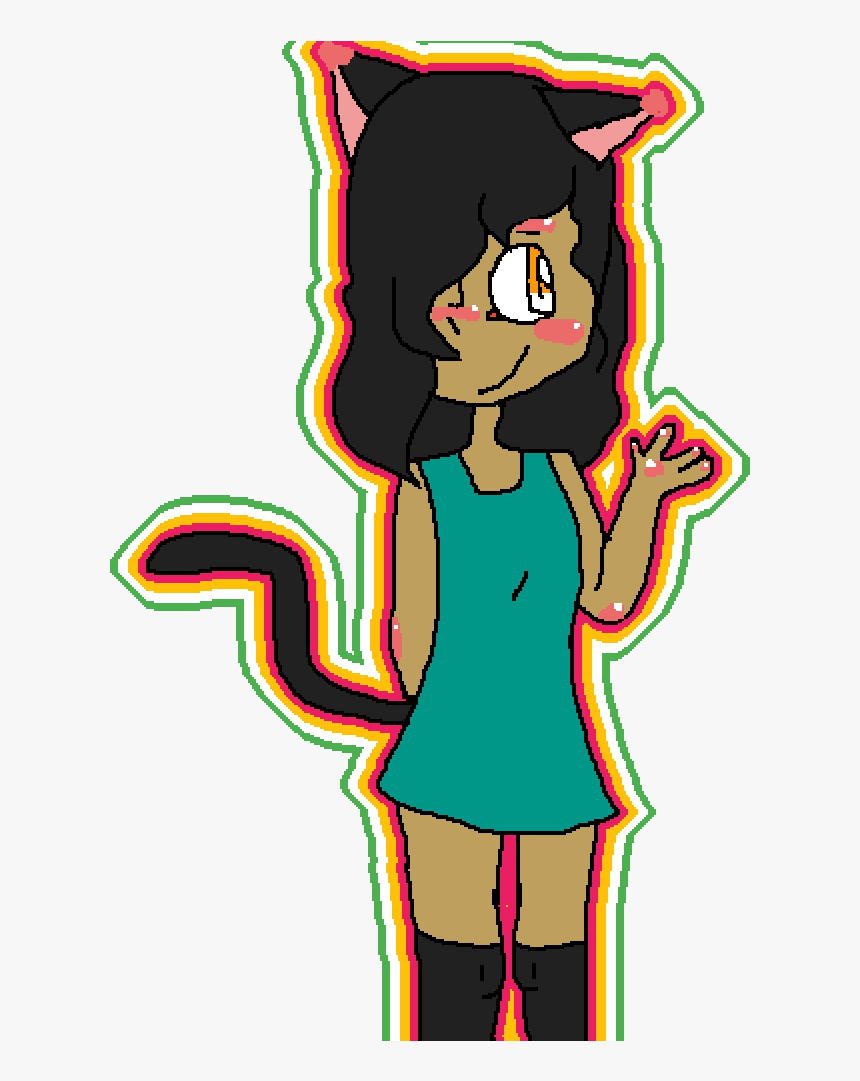 Oh Lookie Here I Drew A Alf Human Half Cat Girl - Cartoon, HD Png Download, Free Download