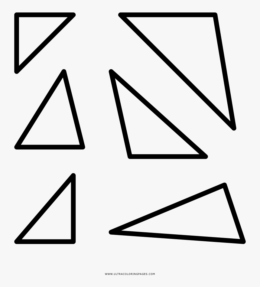 Shards Coloring Page - Coñoring Page Different Sizes For Triangles, HD Png Download, Free Download