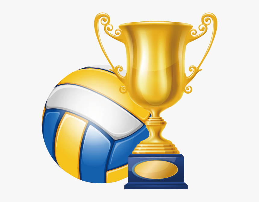 Volleyball Clip Champions - Trophy With Medal Clipart, HD Png Download ...