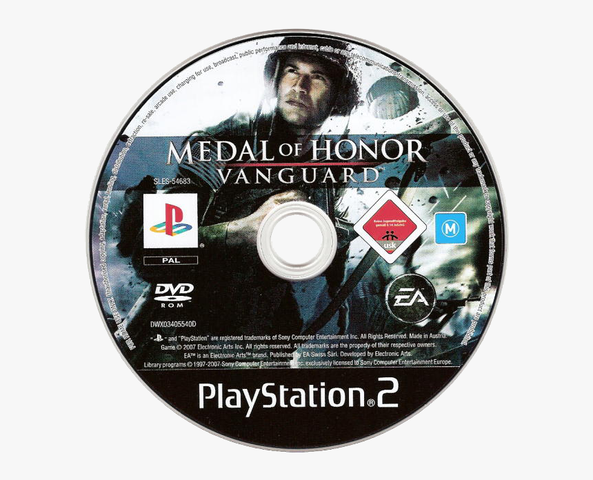 Medal Of Honor - Medal Of Honor Vanguard Ps2 Disc, HD Png Download, Free Download