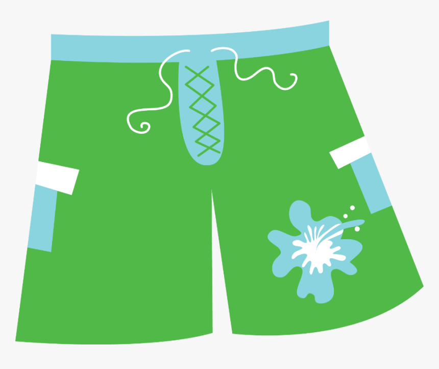 Swimsuit Trunks Clip Art - Swim Shorts Clip Art, HD Png Download, Free Download