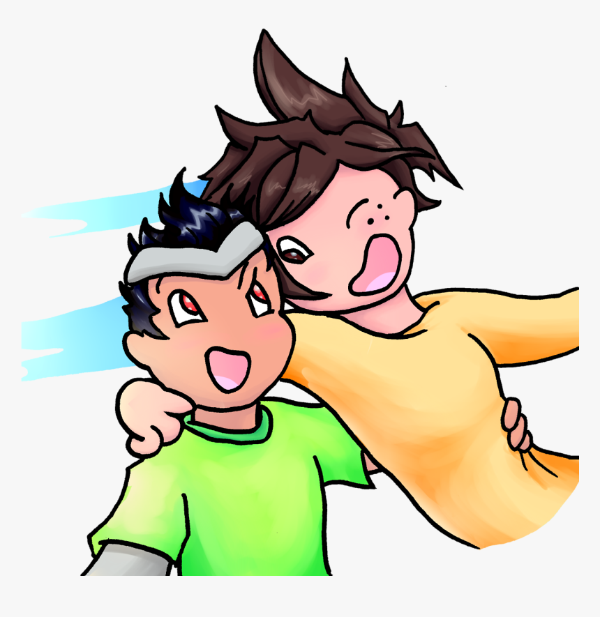 “tracer And Genji Are Friends
colorvember - Cartoon, HD Png Download, Free Download