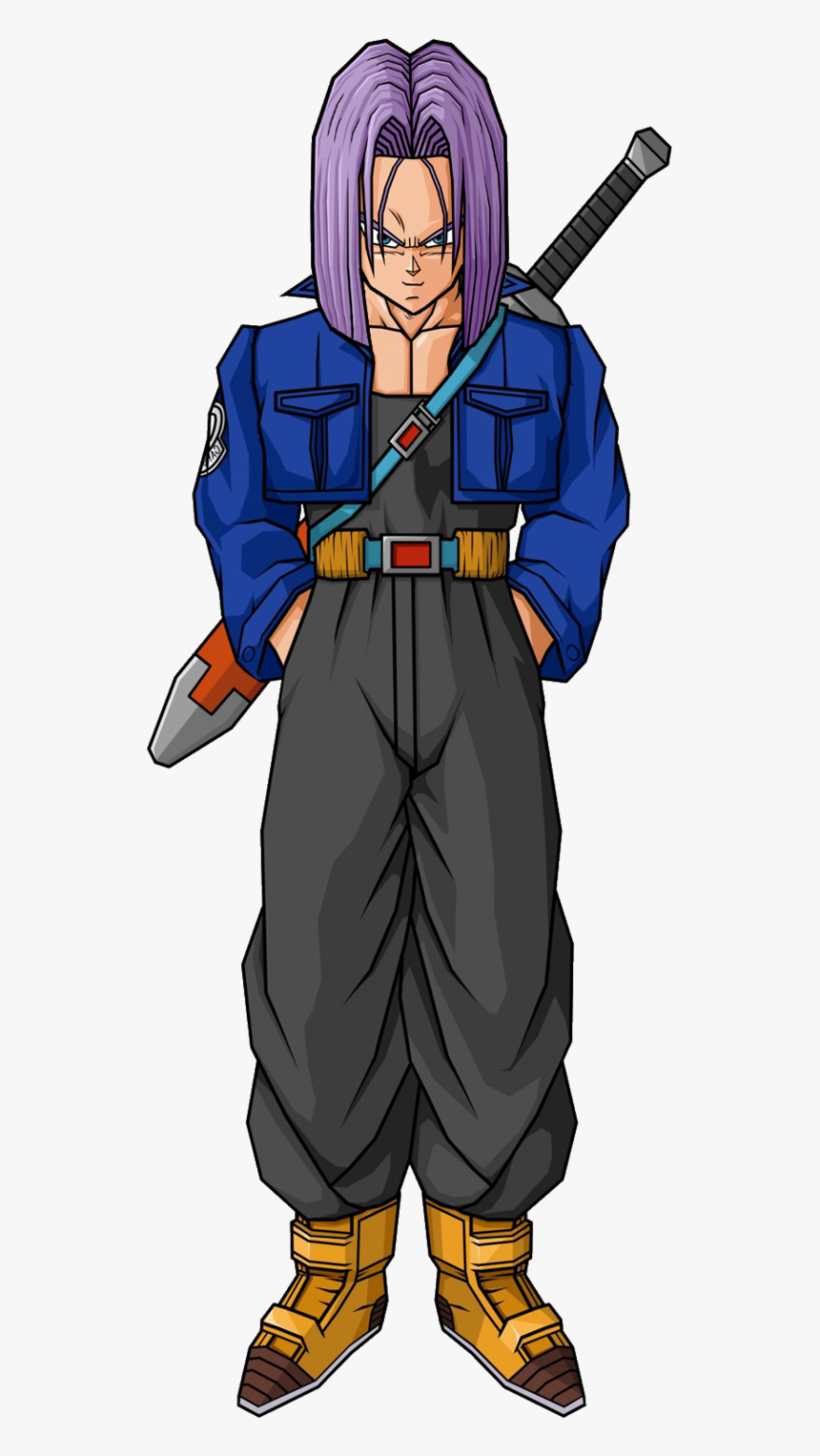 Trunks Hair Png - Long Hair Trunks Dragon Ball Z, Transparent Png, Free Download