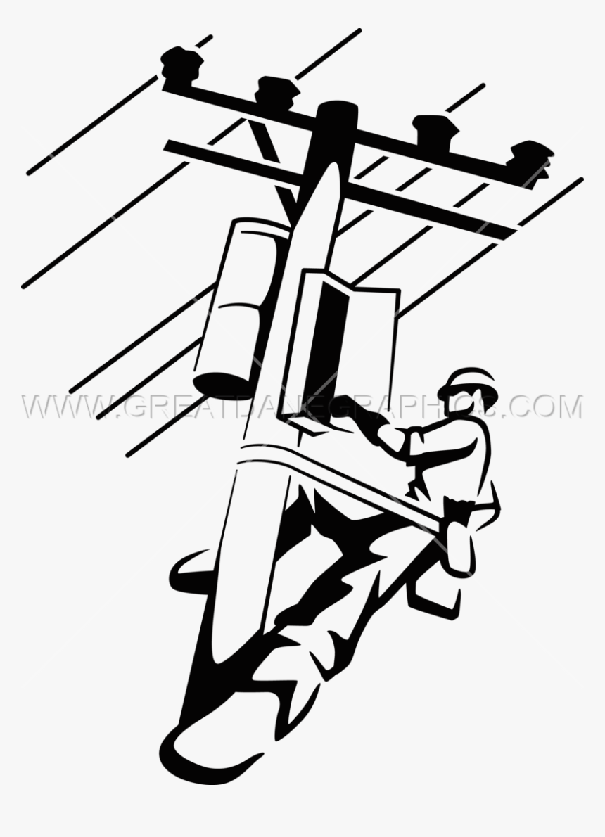 Lineworker Electricity Drawing Clip Art - Lineman Clipart, HD Png Download, Free Download