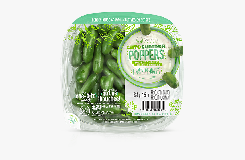 Cutecumber Poppers - Mucci Farms Simple Snack, HD Png Download, Free Download