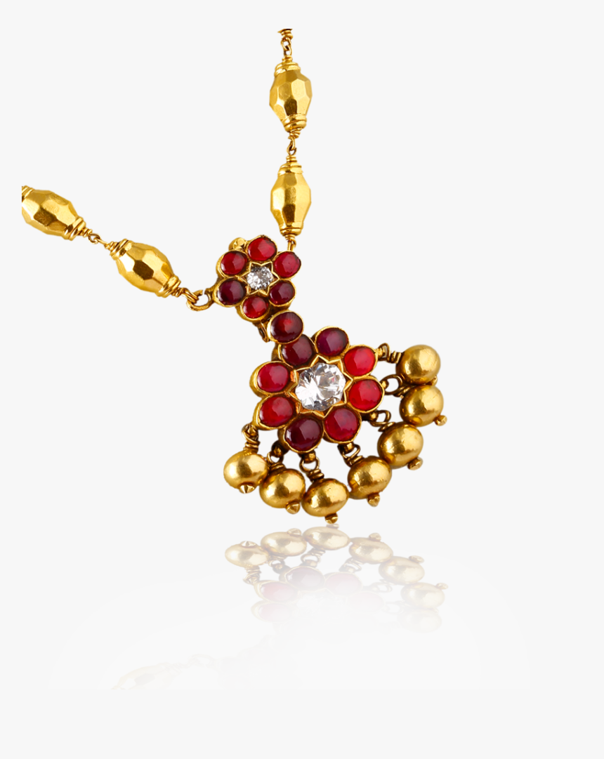 Ruby Diamond Flower Necklace - Necklace, HD Png Download, Free Download