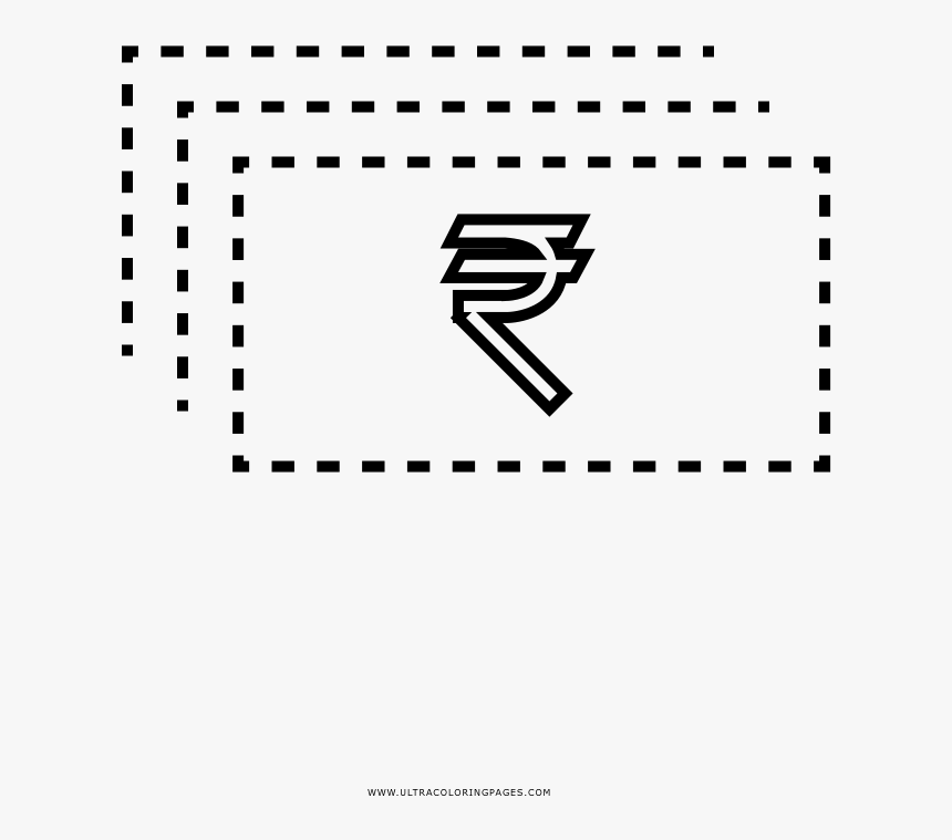 Rupees Coloring Page, HD Png Download, Free Download