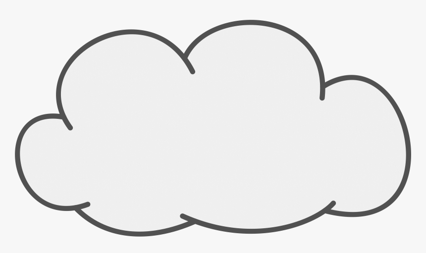 Cute Free Black And White Cloud Clipart - Cloud, HD Png Download, Free Download