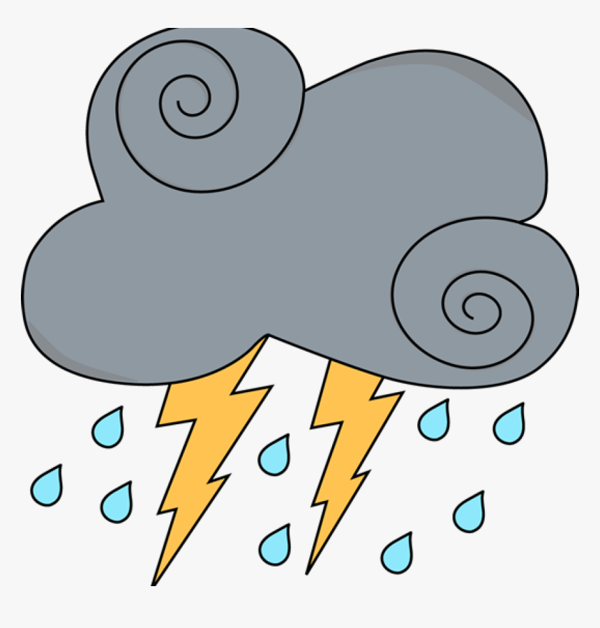 Rain Cloud Clipart Clip Art Images Classroom - Lightning Cloud Clip Art, HD Png Download, Free Download