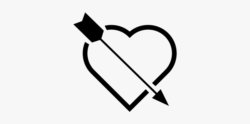 Icon, Heart, Arrow, Black, Love, Emblem, Element - Love Black And White Funny, HD Png Download, Free Download