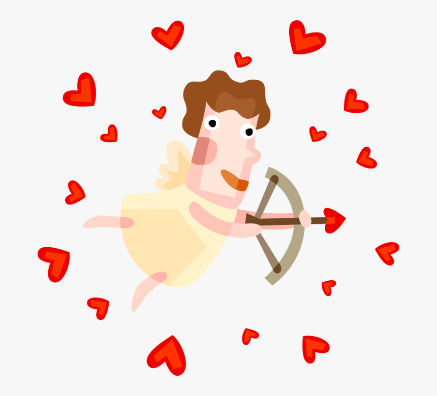 Vector Illustration Of Cupid God Of Desire And Erotic - St Valentine's Day, HD Png Download, Free Download