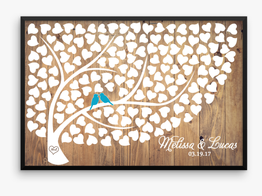 Wedding Tree With Hearts Guest Book, HD Png Download, Free Download