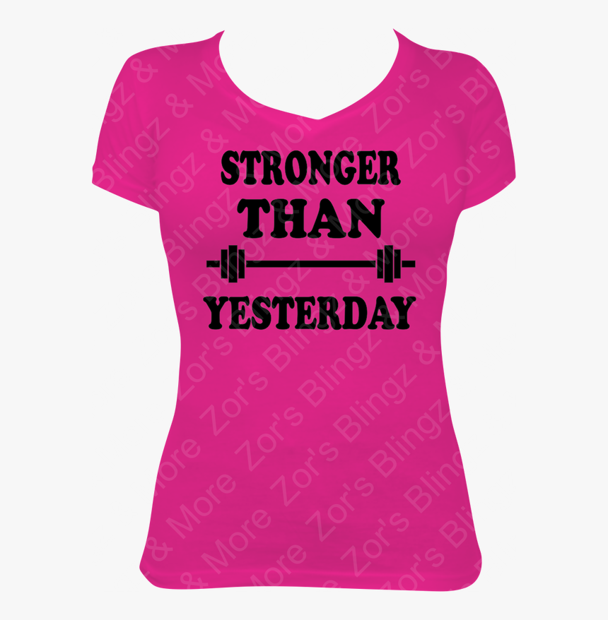 Stronger Than Yesterday Vinyl Design T-shirt - Active Shirt, HD Png Download, Free Download