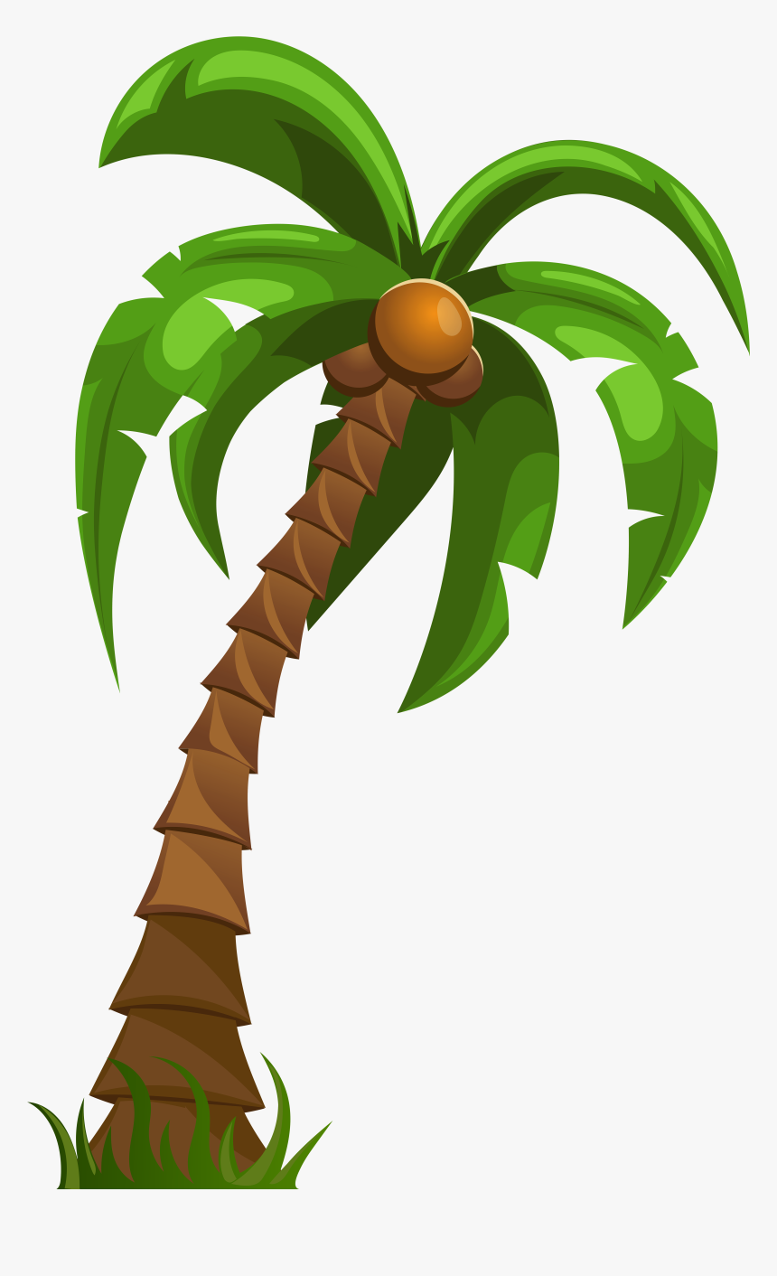 Cartoon Tree Transparent Background - Transparent Background Palm Tree Png Clipart, Png Download, Free Download