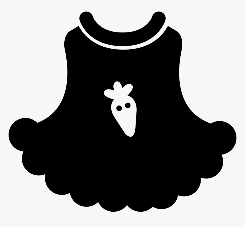 Baby Dress With A Strawberry Cartoon Illustration - Black And White Baby Dress Png, Transparent Png, Free Download