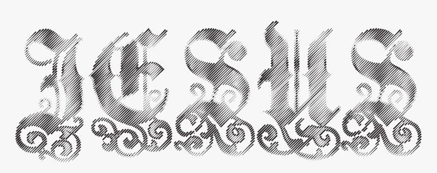 Jesus Typography Lines Clip Arts - Monochrome, HD Png Download, Free Download