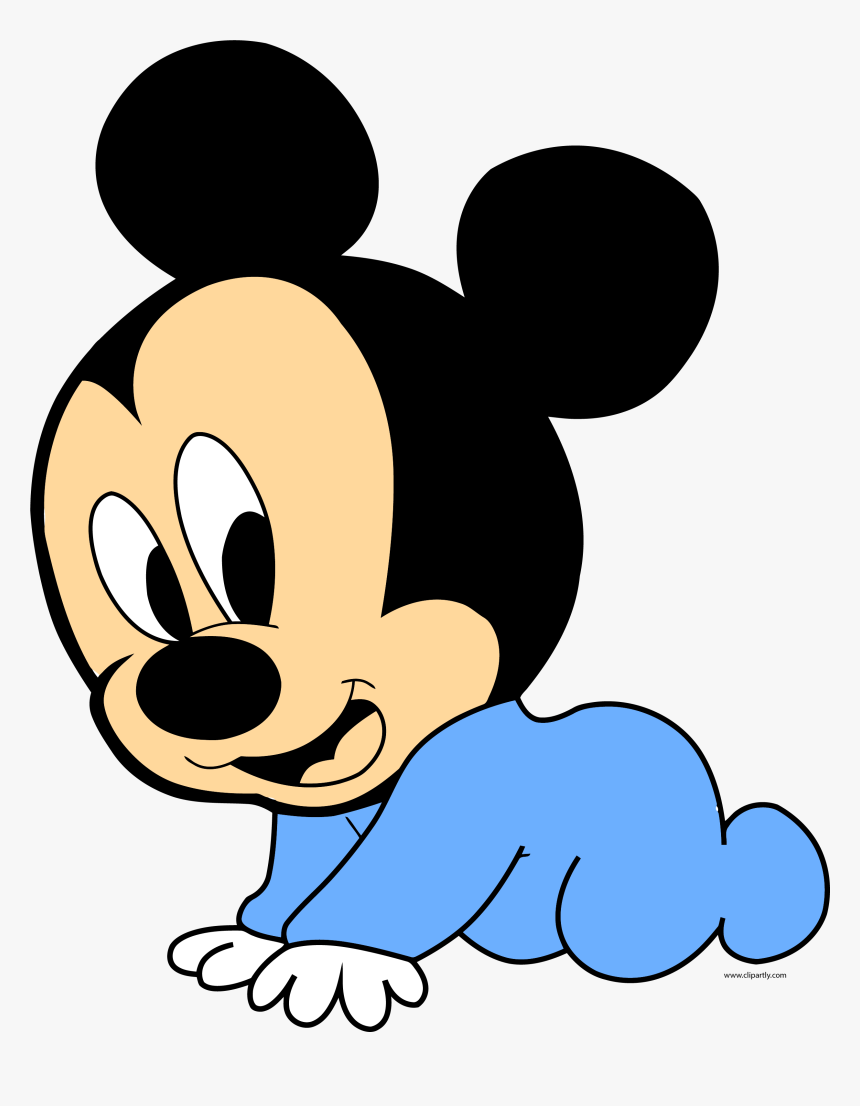 Baby Mickey Drawing Blue Dress Clipart Png - Blue Baby Mickey Mouse, Transparent Png, Free Download