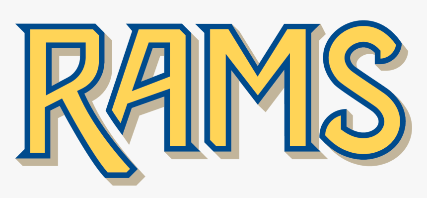 Rams Wordmark Color With Drop Shadow - Graphic Design, HD Png Download, Free Download