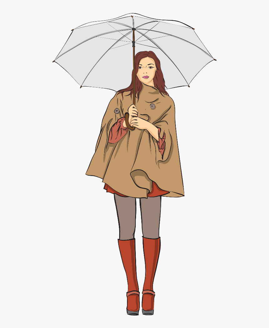 Women With Umbrella Clipart, HD Png Download, Free Download