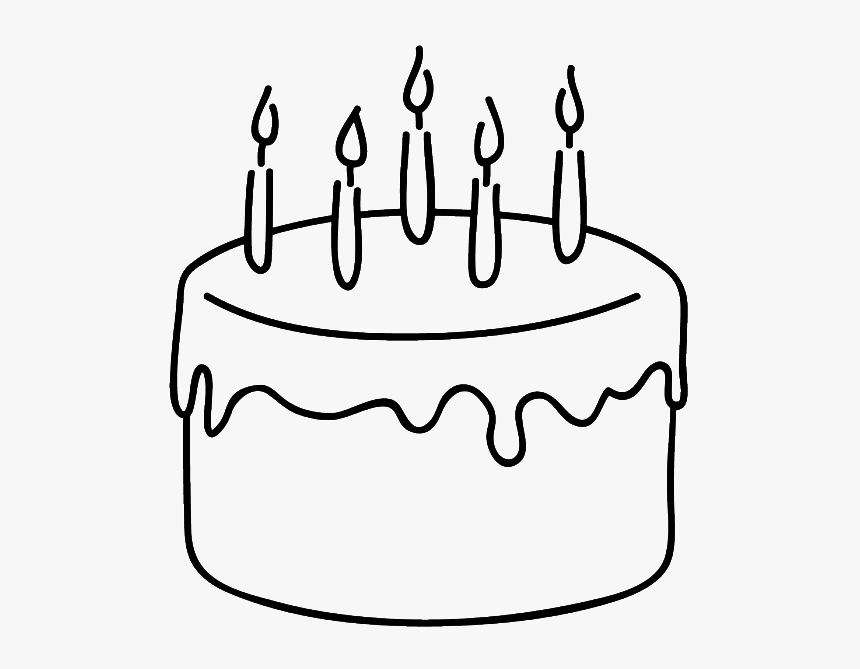 Birthday Cake Clipart Simple - Birthday Cake Drawing, HD Png Download, Free Download