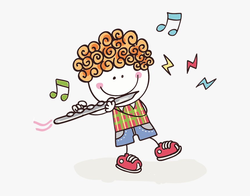 Clipart Piano Flute - Boy Cartoon, HD Png Download, Free Download