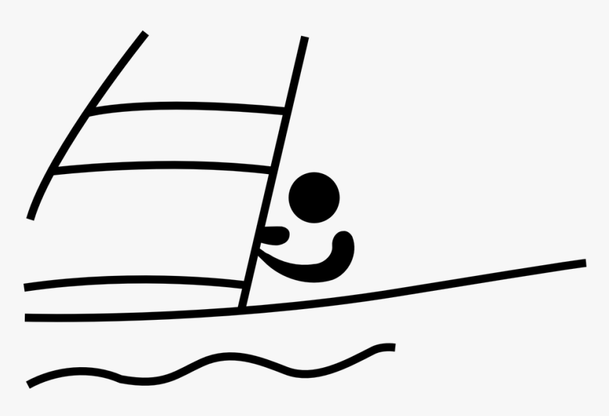 Sailing, Sports, Sea, Pictogram, Yacht, Water, Sport - Sailing Pictogram, HD Png Download, Free Download