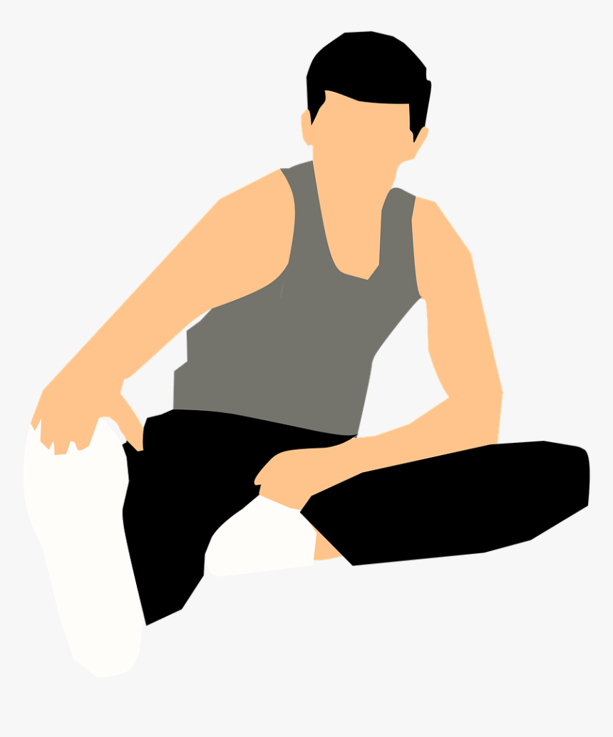 Man, Fitness, Sport, Stretching, Play, Clipart, Sticker - Stretching Clipart Png, Transparent Png, Free Download