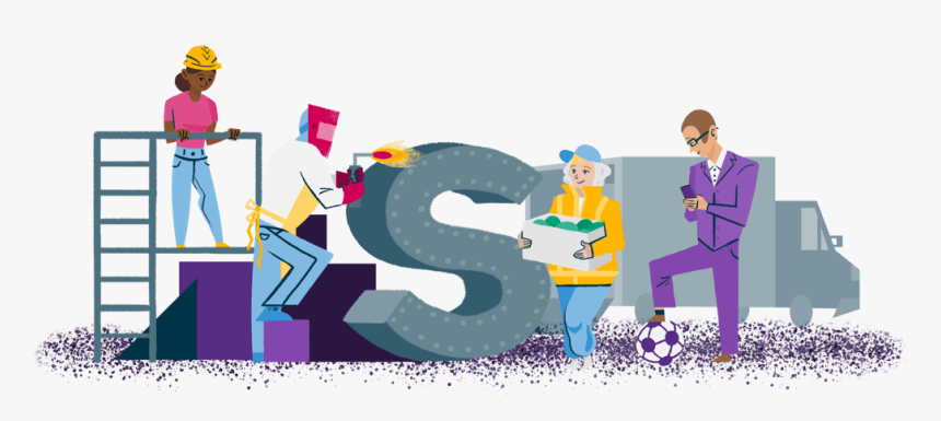 Illustration Of Multiple Industry That Can Benefit - Cartoon, HD Png Download, Free Download