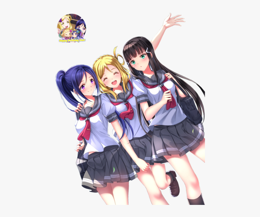 3 Anime Girl Best Friends - Love Live Sunshine 3rd Years, HD Png Download, Free Download