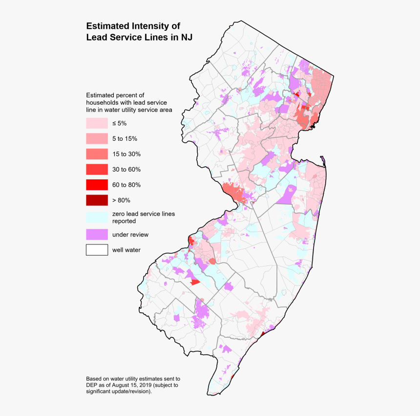 Lead Water Map Nj, HD Png Download, Free Download