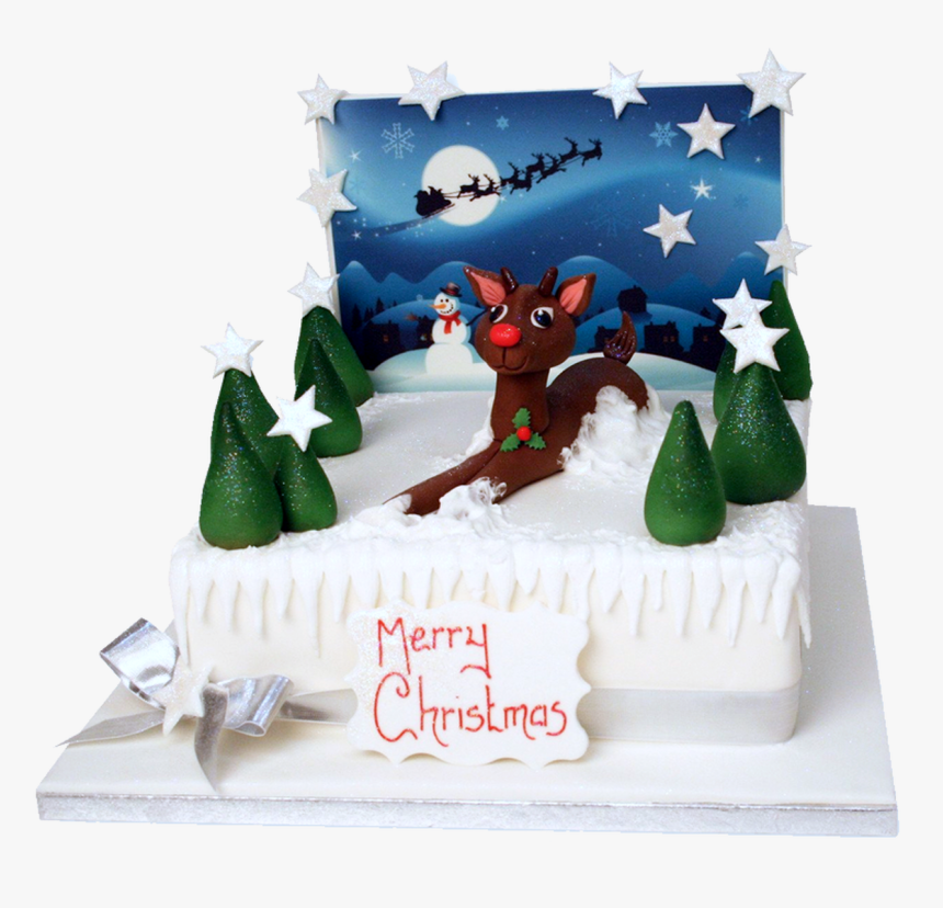 Rudolf Christmas Cake - Christmas Cakes, HD Png Download, Free Download