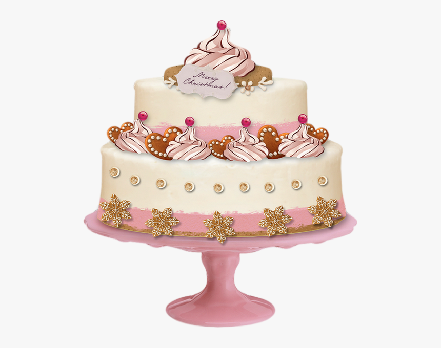 Gâteau De Noël Png, Dessin, Tube - Pink Birthday Cake Png, Transparent Png, Free Download