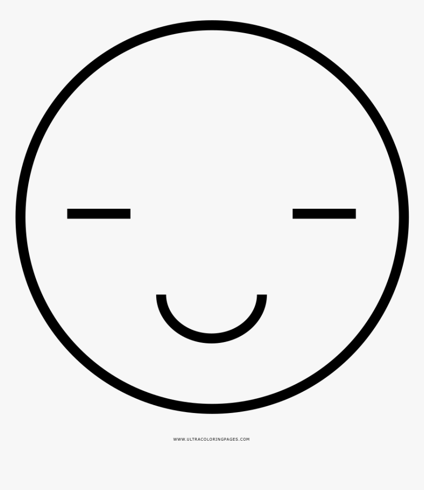 Smiley Thinking Coloring Page, Printable Smiley Thinking - Smiley, HD Png Download, Free Download