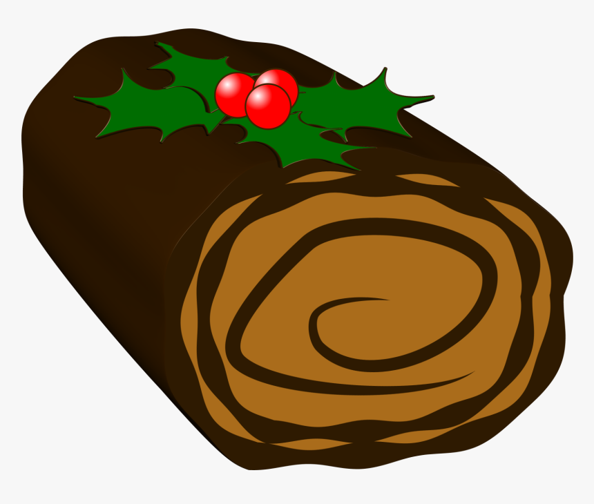 Yule Log, Cake, Christmas, Yule, Log, Chocolate - Buche De Noel Clipart, HD Png Download, Free Download
