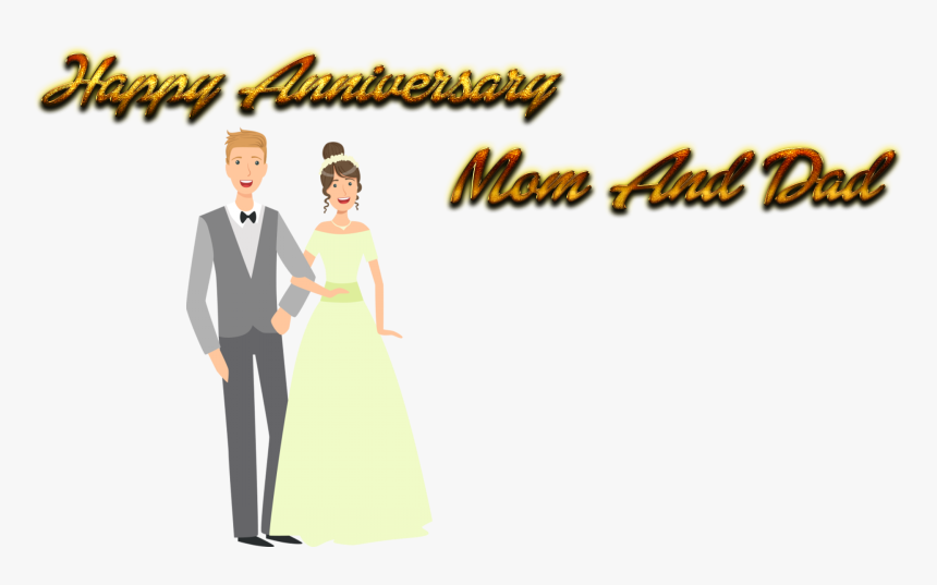 Happy Anniversary Mom And Dad Png Background - Wedding, Transparent Png, Free Download