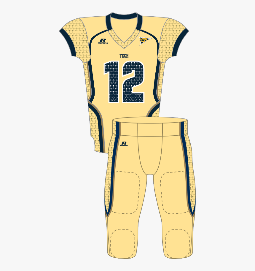 Georgia Tech 2012 Gold Uniform - Sports Jersey, HD Png Download, Free Download