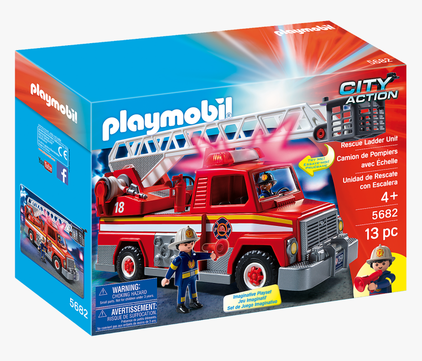 Playmobil City Action Rescue Ladder Unit - Playmobil Rescue Ladder Unit, HD Png Download, Free Download