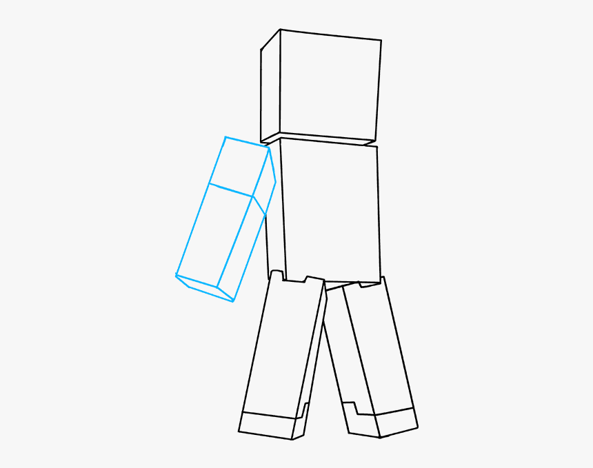 How To Draw Steve From Minecraft - Steve From Minecraft Drawing, HD Png Download, Free Download