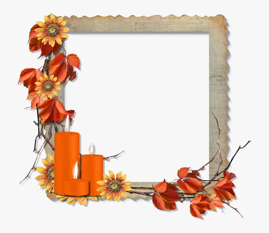 Picture Frames Digital Scrapbooking Paper Clip Art - Thanksgiving Frames And Borders, HD Png Download, Free Download