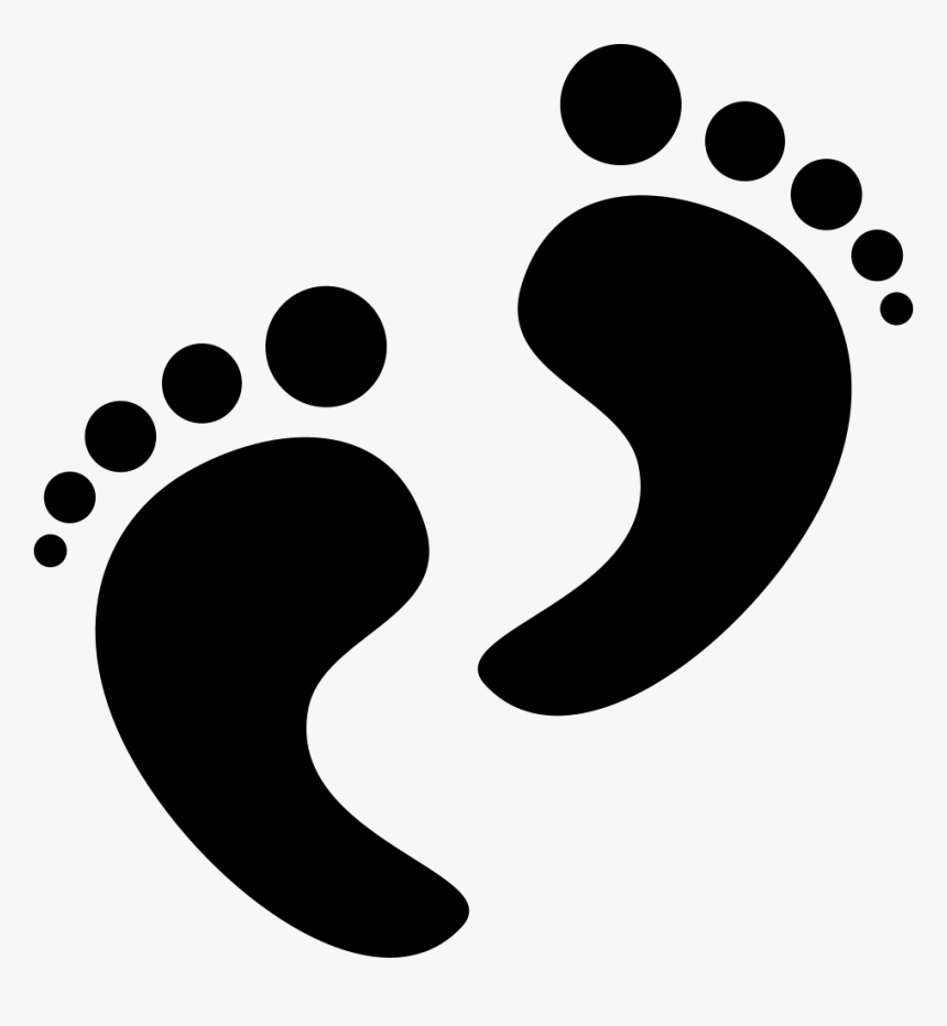 Footprint Silhouette Clip Art - Baby Feet Clipart, HD Png Download, Free Download