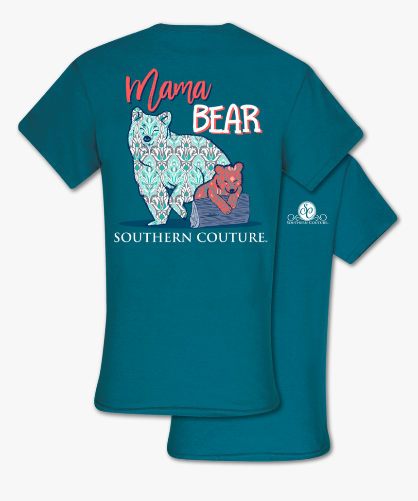 Southern Couture Mama Bear Galapagos Blue - Southern Couture, HD Png Download, Free Download