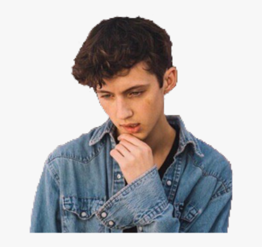 Michael Clifford Black And White Transparent - Troye Sivan Pastel Pink, HD Png Download, Free Download