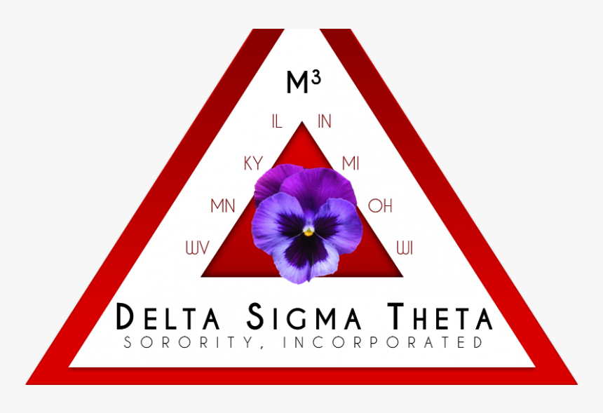 Delta Sigma Theta Sorority Inc - Delta Sigma Theta With Violets, HD Png Download, Free Download