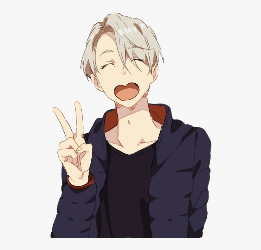 #anime #otaku #viktor #nikiforov #yoi #yuurionice #husbando - Victor Yuri On Ice Cute, HD Png Download, Free Download