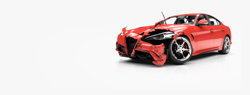 Totaled Red Car - Crashed Cars With Checkered Background, HD Png Download, Free Download